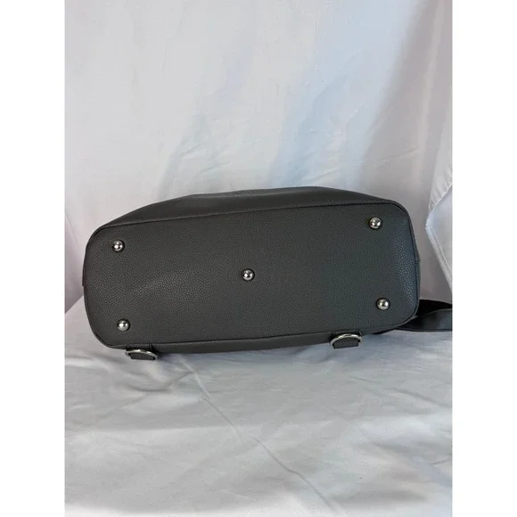 Willow Wood Gray Tote Bag Crossbody Purse Front Pocket Tassel Accent - Picture 8 of 12